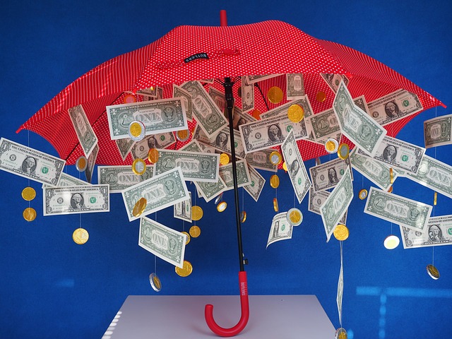 bankovky pod deštníkem